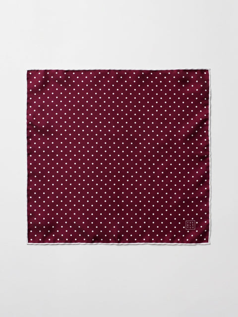 Ruby Polka Dot Pocket Square