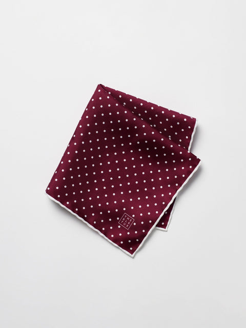 Ruby Polka Dot Pocket Square