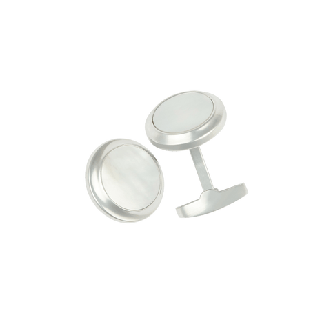 Silver Pearl Cufflinks