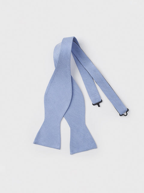 Sky Blue Linen/Silk Bow Tie