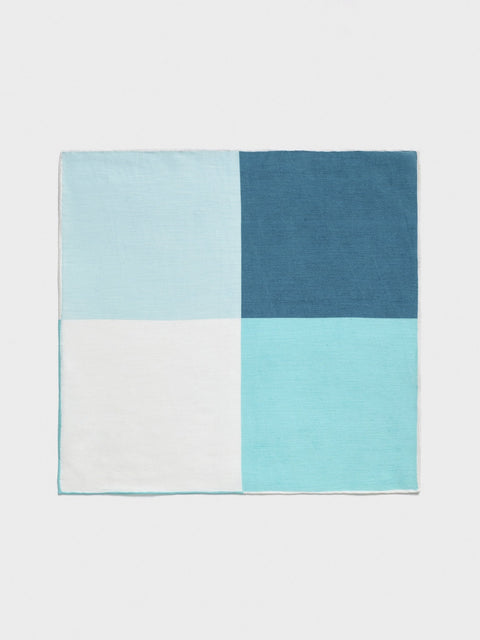 Teal Quad Pocket Square