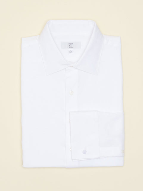 White Linen Dress Shirt - Slim