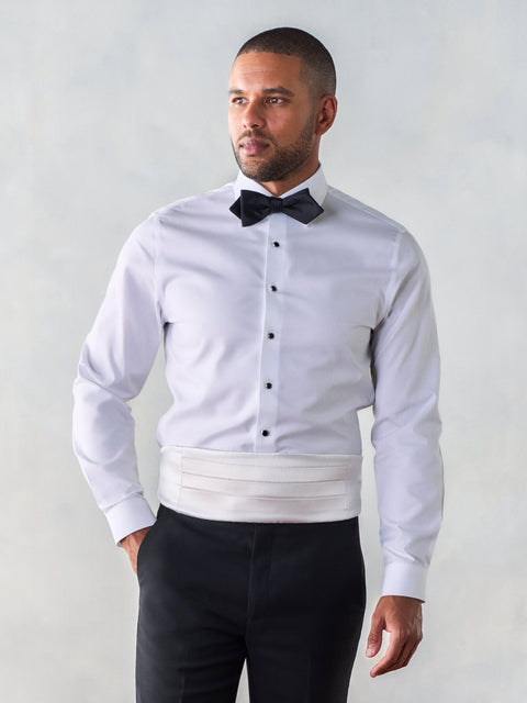 White Satin Cummerbund