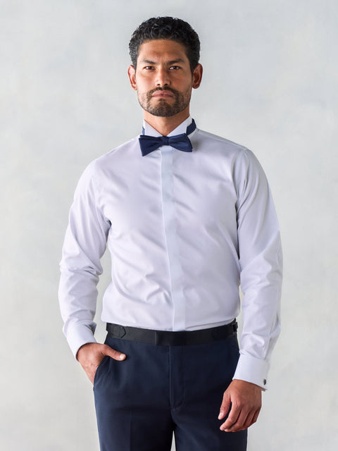 Wing Collar Fly-Front Dress Shirt - Classic