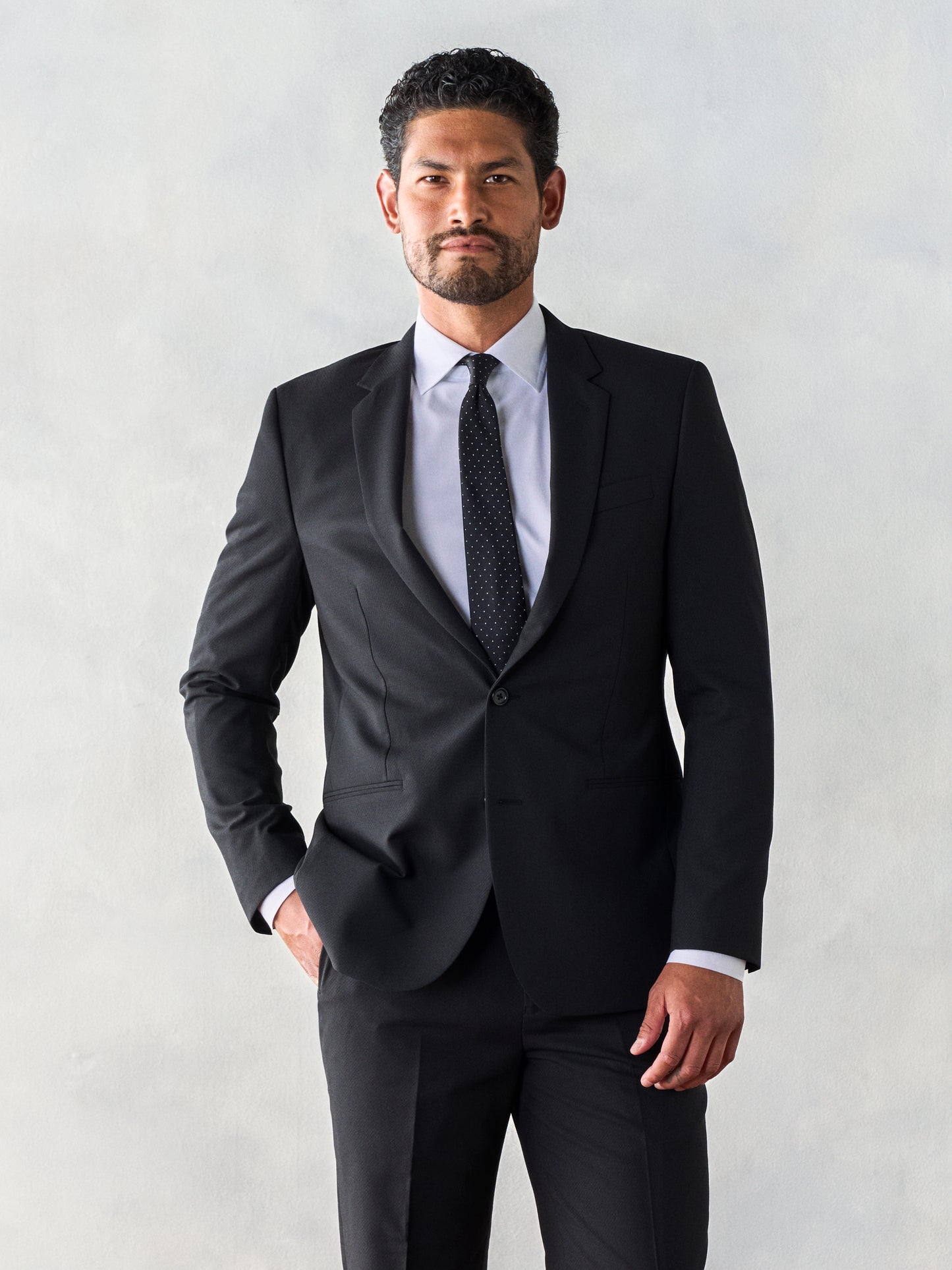 Stretch Wool Black Suit - The Black Tux - Buy New