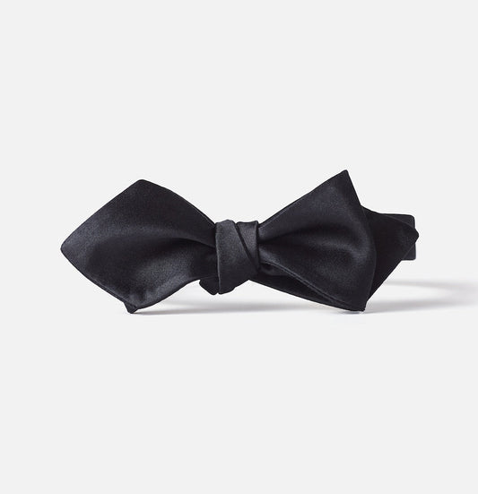 Black Satin Diamond Bow Tie (4482631958583)