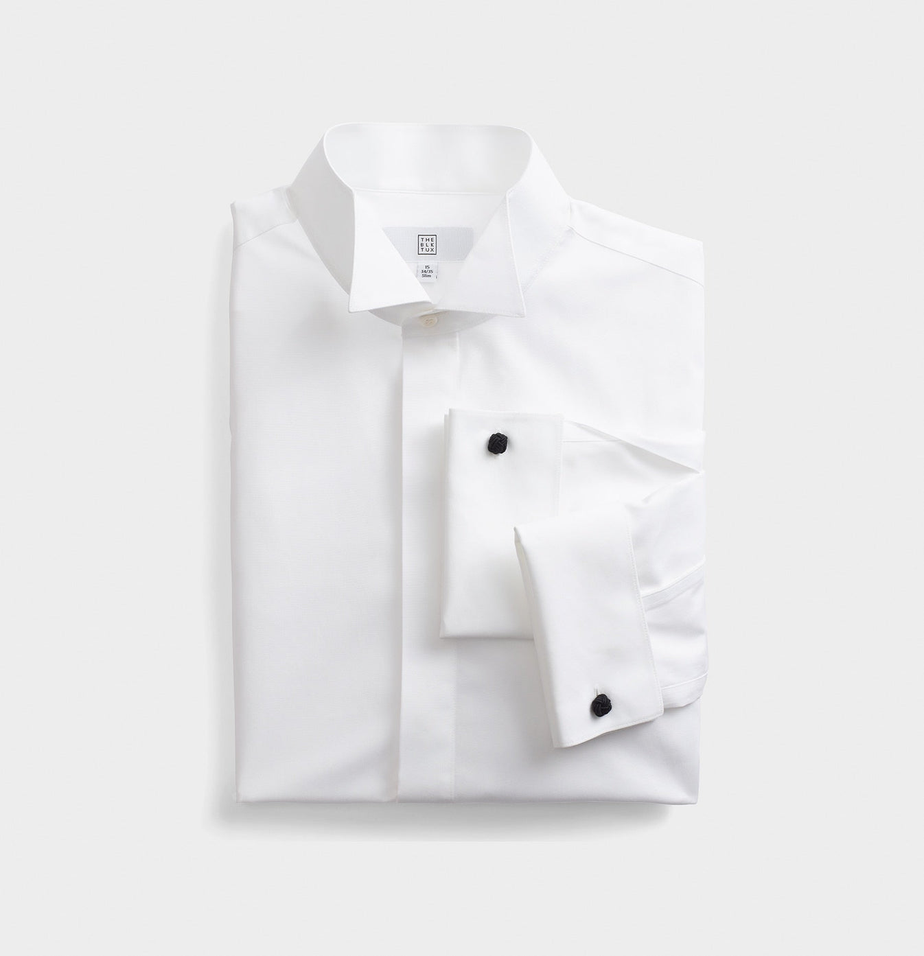 Wing Collar Fly-Front Dress Shirt