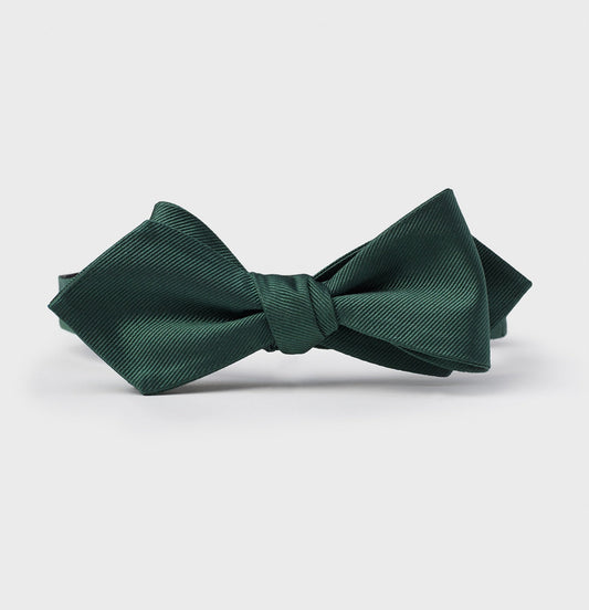 Olive Silk Diamond Bow Tie (4482628583479)