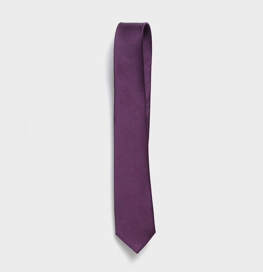 Eggplant Silk Necktie (4482630189111)