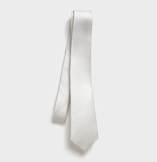 White Silk Necktie (4482626748471)