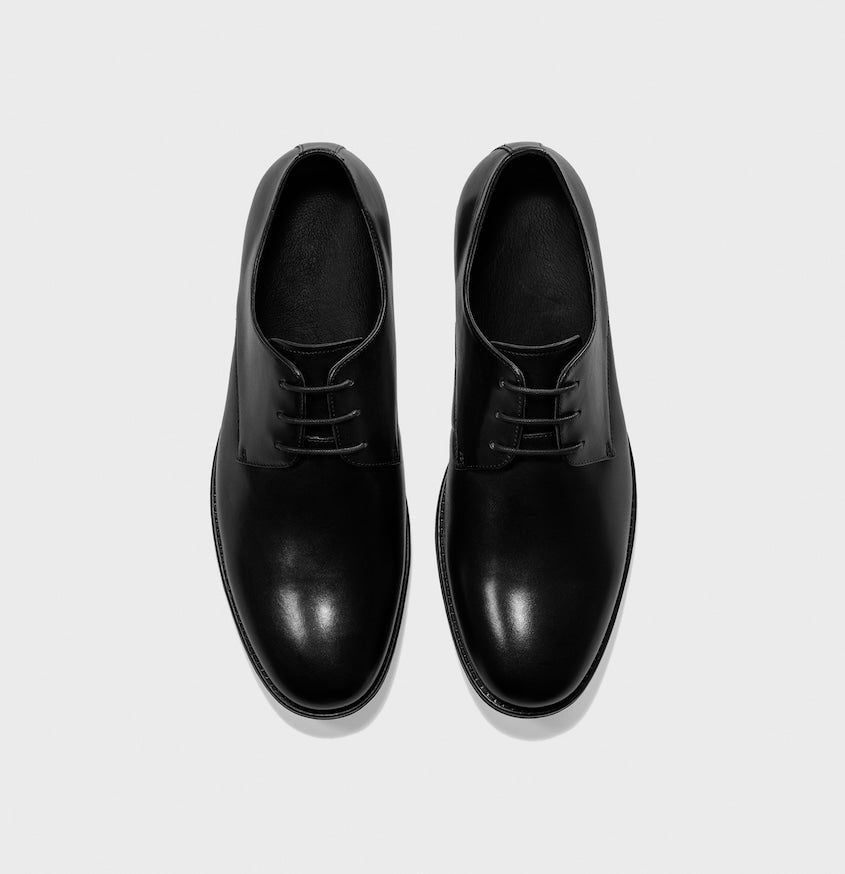 Black Leather Shoes (4482632384567)