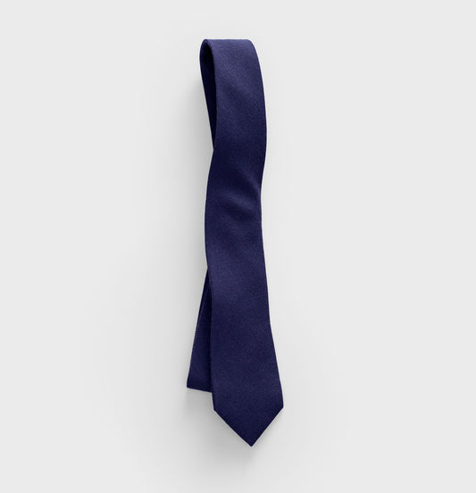 Navy Wool/Silk Necktie